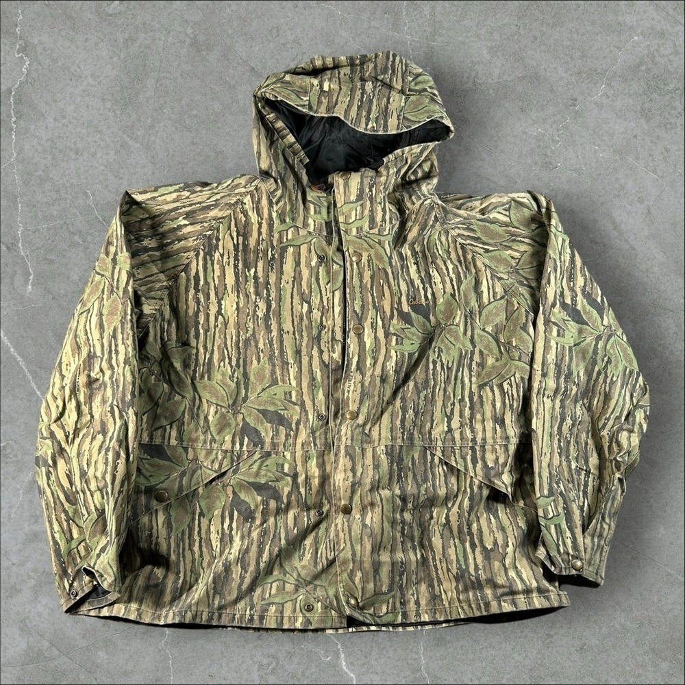 Vintage Cabelas Jacket Men XL Green Realtree Camo Gore Tex Gorpcore 90s USA Made